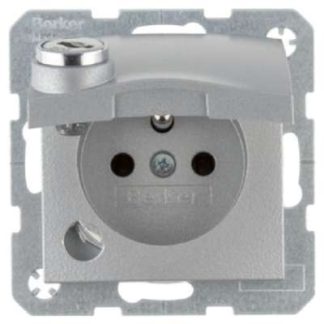 Розетка с заземляющим контактом S.1, alu, ma, la - Вилка 6768111404