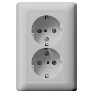 Двухфазная розетка SCHUKO SH + плата управления, серая - вилка 0783015