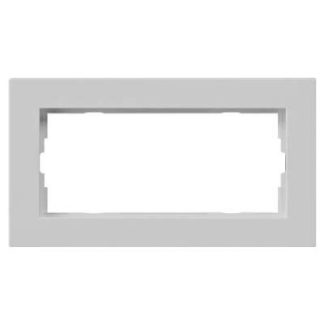 Двухсекционная плоская серая маскирующая рамка - двухсекционная серая рамка 1002375