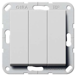 Трехпозиционный переключатель-качелька, доводчик BS, серый - Серая кнопка 2844015