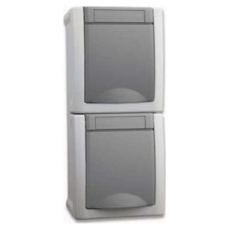 Вертикальная двухсторонняя розетка FR-AP IP54 - Розетка (90591086-DE)
