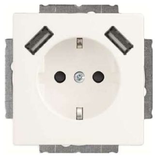 Разъем SCHUKO-2x USB - Защитный контакт разъема 20 EUCB2USB-884