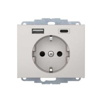 Разъем SCHUKO/USB, матовый, лакированный - защитный контакт разъема 48047004