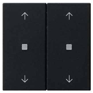 Двойной переключатель-качелька, черный - Накладка на переключатель, черная 5386005