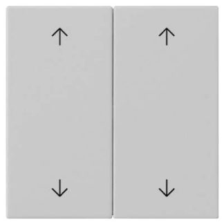 Двухпозиционный переключатель-качель, серый - накладка на переключатель, серый 5387015