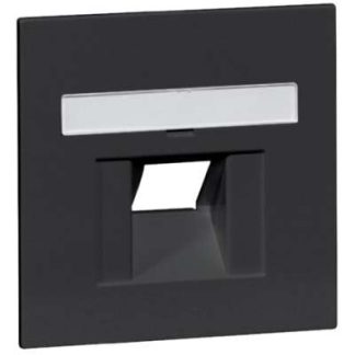 Крышка розетки ОАЭ, черная - Табличка с названием UAE/IAE (ISDN) D 20.610.193 UAE/1NA