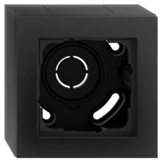 Gira E2 bw w накладной корпус 1f + рамка - Одинарный накладной корпус, черный 106109