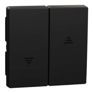 Переключатель рольставни Rocker F - накладка на переключатель/кнопку, черный, MEG3855-0403