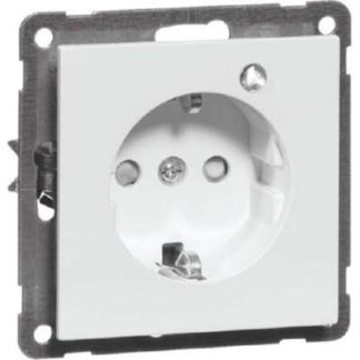 Алюминиевая розетка SCHUKO 16A 250V 2-контактная - защитный контакт розетки D 20.6611.70 GLK