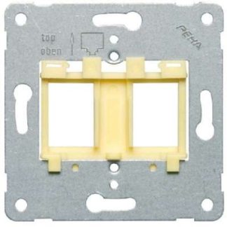 Крепление винтом жёлтой несущей пластины - Базовый элемент модульного разъема D 600 MJ4