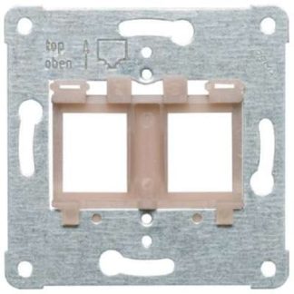 Опорная пластина с коричневой вставкой, крепление винтами — базовый элемент модульного разъема D 600 MJ9.