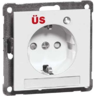 Розетка SCHUKO, чисто белый свет, 16 А, 250 В, 2-контактная, для освещения - защитный контакт розетки D 20.6611.02 ÜS/25