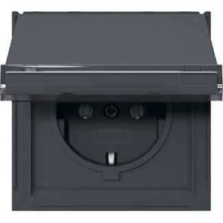 Розетка KD TX-44 антрацитового цвета - защитный контакт розетки 441067