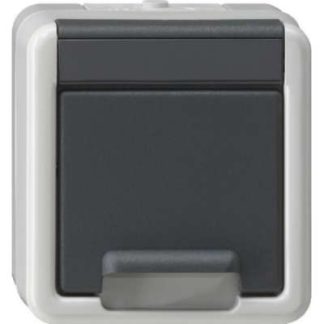 Розетка KD AP серого цвета - защитный контакт розетки серого цвета 441430