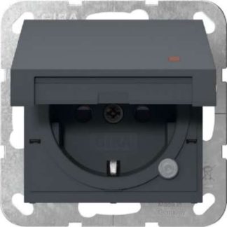 Розетка KD антрацитового цвета - защитный контакт розетки 455228