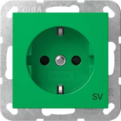 Розетка SCHUKO SH SV, зеленая - Защитный контакт розетки, зеленый 4453107