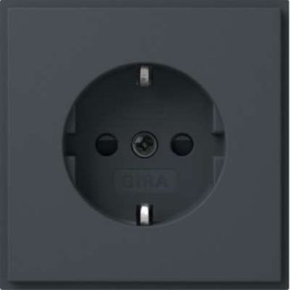 Розетка Gira TX_44 антрацитового цвета SCHUKO SH (IP20) - защитная контактная розетка 445367