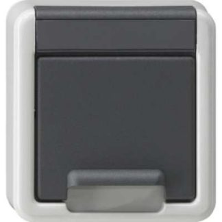 Крышка розетки SCHUKO KD + SH WG AP, серая - бытовая крышка для проводки 494230