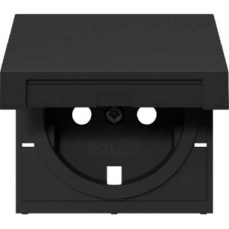 Крышка розетки SCHUKO KD System 55, черная, для бытовой электропроводки, артикул 4922005