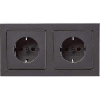 Комбинированная розетка SCHUKO 2f m Ra Q.3 anth - Защитный контакт розетки 47206096