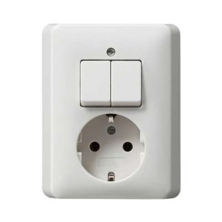 Выключатель серии Schuko. rwsgl - Комбинированный выключатель/розетка 017503
