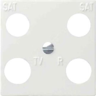 Центральная вставка, чисто белая глянцевая, 50x50 мм, Хиршманн - Центральная пластина SAT 025803