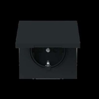 Розетка SCHUKO Safety+ - Защитный контакт розетки, черный, 20 EUKB-45M