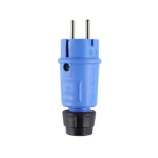 Разъем Highteck 1520 SK+F/B bl - Защитный контакт (SCHUKO) Синий штекер 100000066