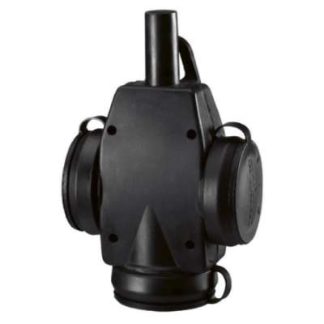 Тройной VG-разъем IP44 с заземлением CEE7/V - резиновый разъем Schuko, черный, артикул 1473292