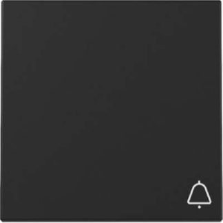 Звонок с символом качающегося переключателя, матовый черный - Крышка переключателя/кнопки черная 3286005