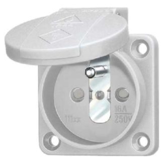 Удлинительная розетка Schuko 16A, 2p+E, 230V, большая - Панельная розетка с разъемом 11180