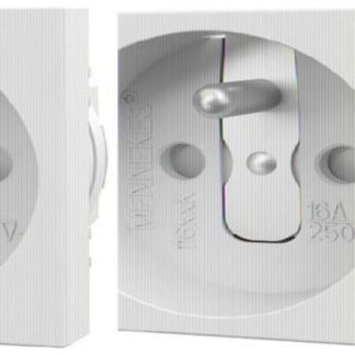 Розетка Schuko 16A, 2p+E, 230V, белая - Панельная розетка с адаптером 11665K