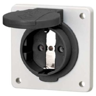 Розетка SCHUKO черная 16A2p+E 230 В, IP54 - с установленным оборудованием 11012F