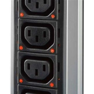 Вставной модуль со светодиодами, 4 разъема IEC C19 - удлинительная планка, черная, DK 7859.130