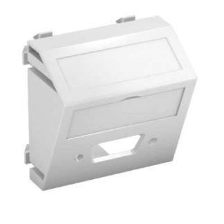 Мультимедийный носитель 45x45 мм, чисто белый — базовый элемент с центральной крышкой MTS-DB O...