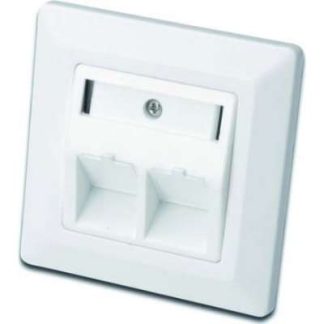 Двойная центральная крышка 80x80, RAL9010, RJ45 - Центральная крышка модульного разъема DN-93801-1