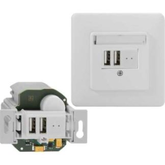 Встраиваемое USB-зарядное устройство, 2-секционное - базовый USB-элемент SV USB 2xUp rw