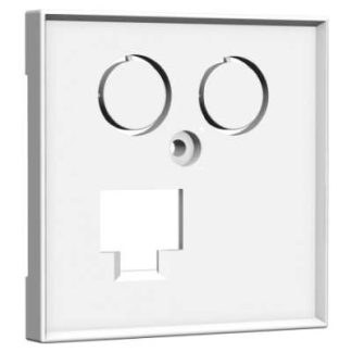 Центральная плата TV+LAN 55x55 мм rwm — многофункциональная вставка/крышка для подключения данных. HW-Z...