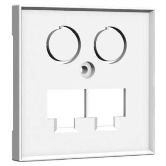 Центральная плата TV+LAN/LAN 55x55 мм, матовая, HW-ZLLANM55V1