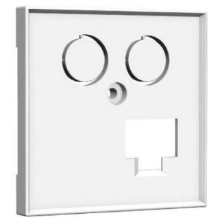 Центральная плата один. TV+LAN 55x55 мм vw - Многофункциональная вставка/крышка для подключения передачи данных...