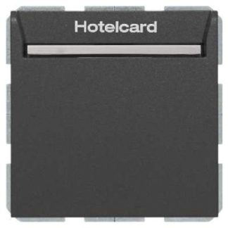 Релейный выключатель для гостиничных карт, матовый антрацитовый - Кнопка 1, замыкание контакта (НЗ) 16409906