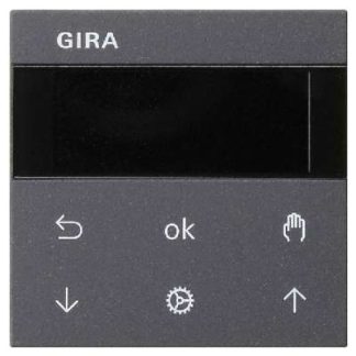 Управление выдвижными и рулонными шторами + таймер - Интеллектуальный элемент управления, антрацитовый 536628