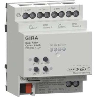 KNX DALI актуатор, цветной, 4-кратный, REG - блок управления системой управления освещением 211300
