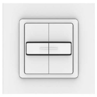 Двойная кнопка с рамкой - двухполюсный выключатель и кнопочный переключатель 1800505