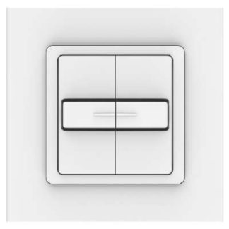 Двойная кнопка с рамкой - 2-полюсная кнопка для рольставней 1800507