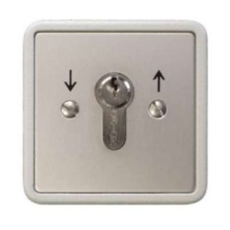 Встраиваемая передняя панель с двухсторонней кнопкой из анодированного алюминия — однополюсная кнопка для рольставней 3...