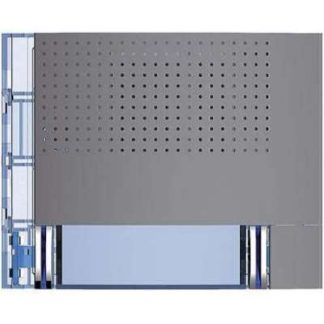 Базовая передняя панель Allstreet на 2 ряда, 2 кнопки вызова - односекционная рама, антрацитовый цвет 351043