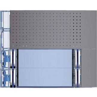 Базовая передняя панель Allstreet на 2 ряда, 4 кнопки вызова - односекционная рама, антрацитовый цвет 351083