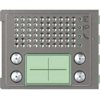 Передняя панель Robur Plus, 2 ряда, 4 кнопки вызова - латунная рамка, 1 блок, артикул 351185