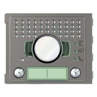 Передняя панель AV Robur, 2 кнопки вызова - одинарная латунная рамка 351225